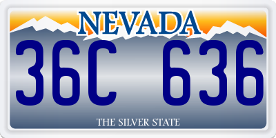 NV license plate 36C636