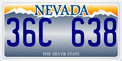 NV license plate 36C638