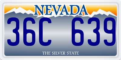 NV license plate 36C639