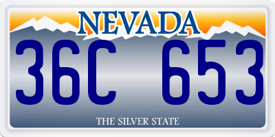 NV license plate 36C653