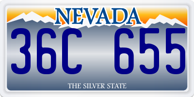 NV license plate 36C655