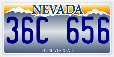 NV license plate 36C656