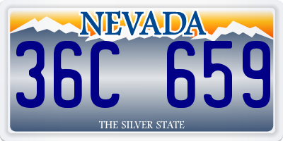 NV license plate 36C659