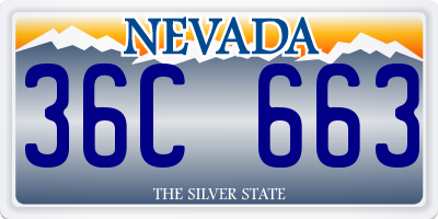 NV license plate 36C663