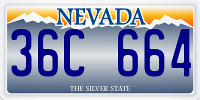 NV license plate 36C664