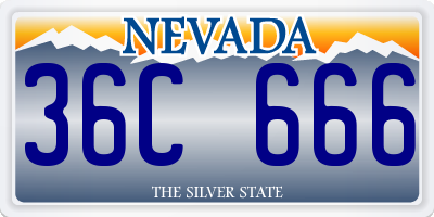 NV license plate 36C666