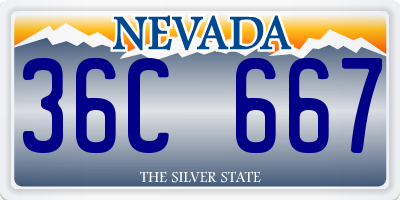NV license plate 36C667