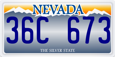 NV license plate 36C673