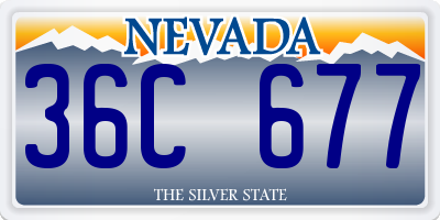 NV license plate 36C677