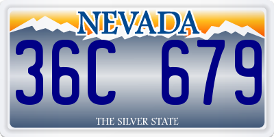 NV license plate 36C679
