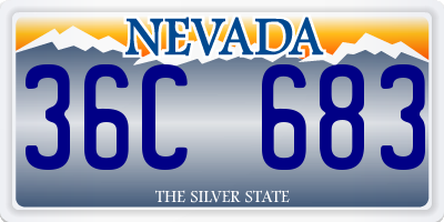 NV license plate 36C683