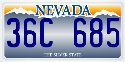 NV license plate 36C685