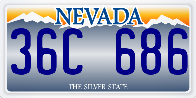 NV license plate 36C686