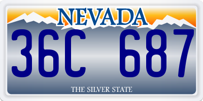 NV license plate 36C687