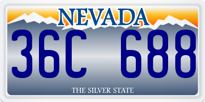 NV license plate 36C688