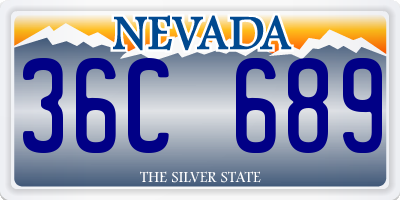 NV license plate 36C689