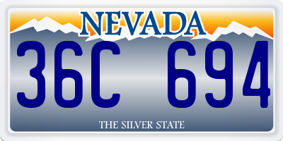 NV license plate 36C694
