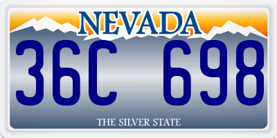 NV license plate 36C698