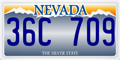 NV license plate 36C709