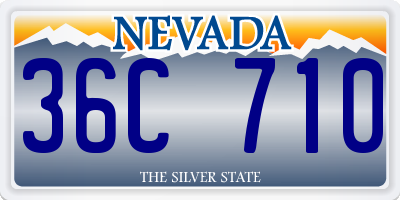 NV license plate 36C710