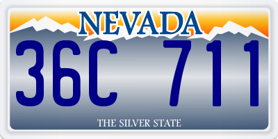 NV license plate 36C711