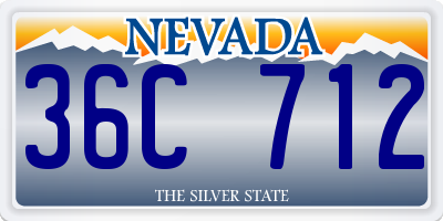 NV license plate 36C712