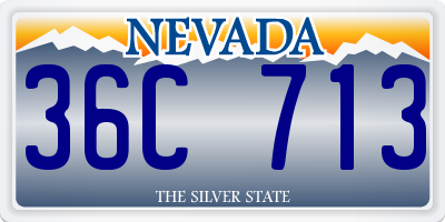 NV license plate 36C713