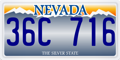 NV license plate 36C716