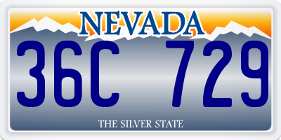 NV license plate 36C729