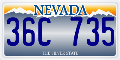 NV license plate 36C735
