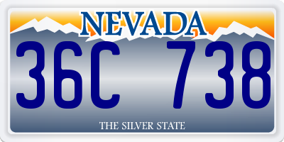 NV license plate 36C738