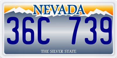 NV license plate 36C739