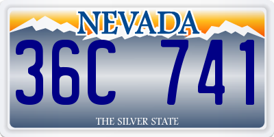 NV license plate 36C741