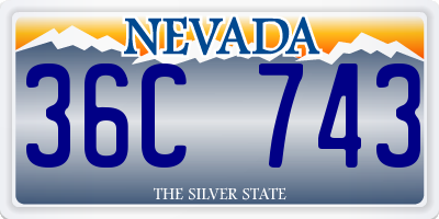 NV license plate 36C743