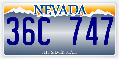 NV license plate 36C747