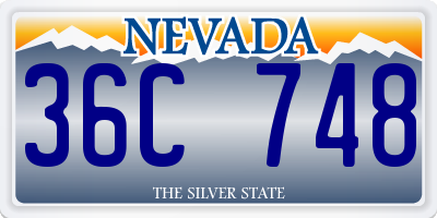 NV license plate 36C748