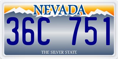 NV license plate 36C751