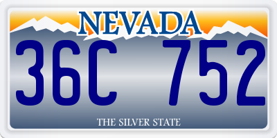 NV license plate 36C752