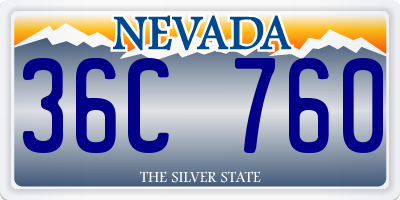 NV license plate 36C760