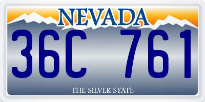 NV license plate 36C761