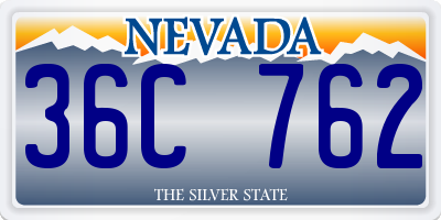 NV license plate 36C762