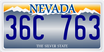 NV license plate 36C763