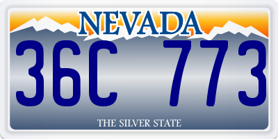 NV license plate 36C773