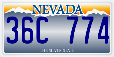 NV license plate 36C774