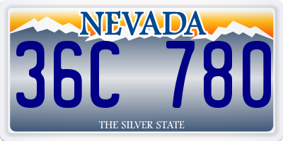 NV license plate 36C780