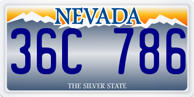 NV license plate 36C786