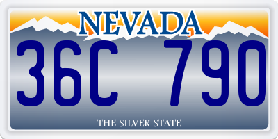 NV license plate 36C790