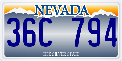NV license plate 36C794