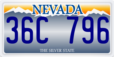 NV license plate 36C796