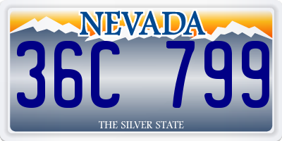 NV license plate 36C799